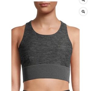 Avia Women’s Gray Heather Active Long Line Sports Bra Size Large (12-14) NWT